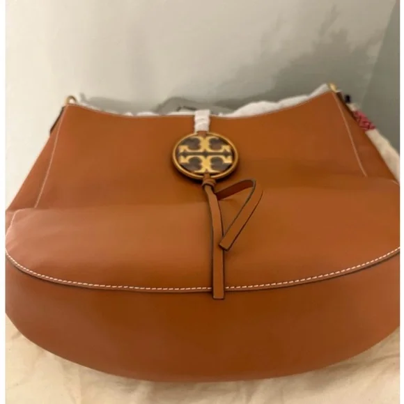 New Tory Burch Miller Metal Logo Slouchy Hobo Bag - Picture 4 of 9